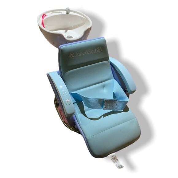 American Girl Salon Reclining Chair Sink Sounds Work Truly Me Spa Chair Blue - Picture 1 of 5